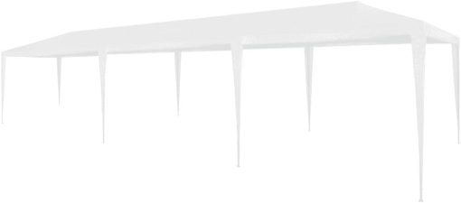 Party Tent 9.8'X29.5' Pe White 1Ps 6.6'-Eave Height from The Ground