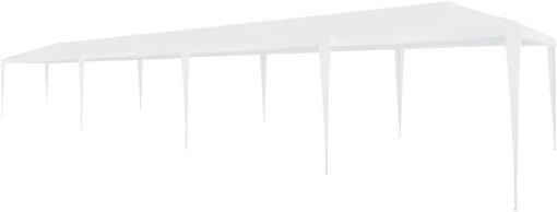 Party Tent 9.8'X39.4' Pe White 6.6'-Eave Height from The Ground