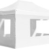 Outdoor Shelter for Events with Heavy-Duty Party Tent, 6 Mesh Sidewalls, Water-Resistant, Blue 9.8’x19.7′ 4