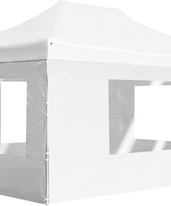 Reliable Outdoor Shelter with Professional Folding Party Tent, Heavy Duty Aluminum Frame, 14.8’x9.8′, Waterproof with Walls, White