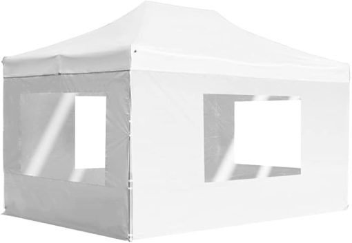 Reliable Outdoor Shelter with Professional Folding Party Tent, Heavy Duty Aluminum Frame, 14.8'x9.8', Waterproof with Walls, White