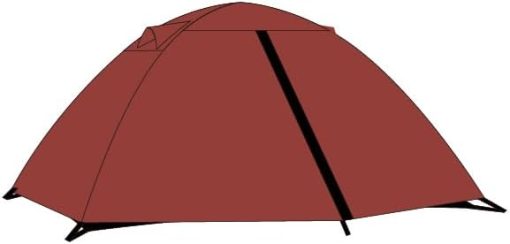 Spacious Mars Red 4 Person Dome Tent Easy Setup for Family Camping
