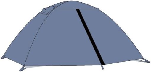 Space Blue Family Cabin Tent for 4 People Windproof and Waterproof