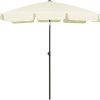Adjustable Beach Parasol for Sun Protection Durable Polyester Canopy