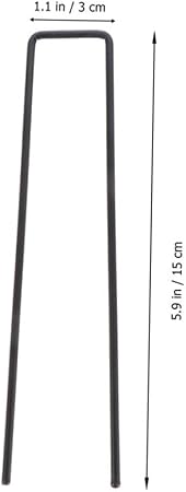 50pcs U Shaped Ground Stakes Metal Pegs for Garden and Landscape 2 50pcs U Shaped Ground Stakes Metal Pegs for Garden and Landscape - Image 2