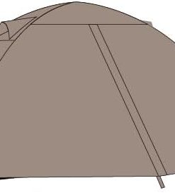 Desert White 4 Person Tent Double Layer Windproof Waterproof Camping