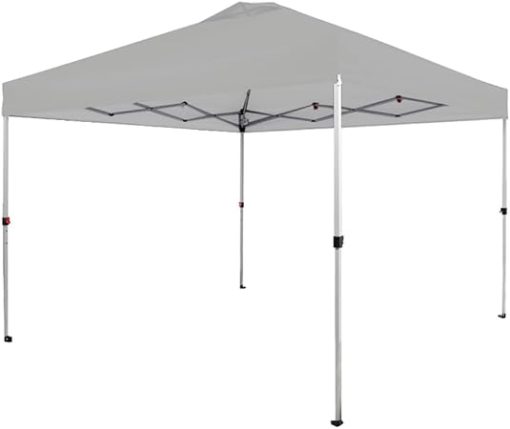 Garden Winds Custom Fit Replacement Canopy Top Cover Compatible with The Crown Shades Brand and Everbilt Brand RM100B, CS-CST1010 10' X 10' Pop Up - Performance RIPLOCK 350 Fabric - Slate Gray