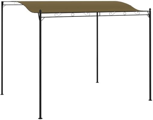 Sunshade Awning 9.8'x7.9' Durable Polyester Canopy with Steel Frame, Outdoor Shelter for Sun Protection, Taupe