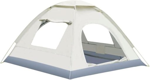 Portable Outdoor Camping Tent Quick Open Double Door for 3-5 People