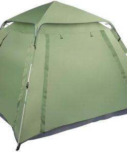 Spacious Family Camping Tent for Four with Quick Setup in Green