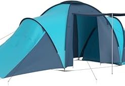 Large 6 Person Camping Tent Easy Setup Dual Design Blue Light Blue 2