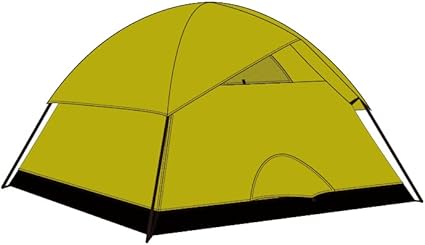Moss Green 4-Person Waterproof Camping Tent with Easy Setup Moss Green 4-Person Waterproof Camping Tent with Easy Setup