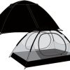 White 2 Person Backpacking Tent Waterproof Double Layer for Camping 4