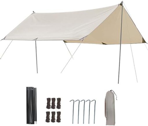 Ultralight Canopy Outdoor Camping Tent with Silver Vinyl Sunscreen