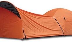Harley Davidson Dome Tent with Vestibule for Motorcycle Storage Orange