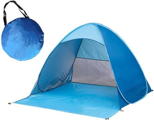 QIXING Beach Tent Sun Shelter UPF 50+ for Outdoor Travel 3-5 People