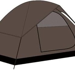 Waterproof 2 Person Chestnut Brown Tent with Big Rainfly for Camping 2