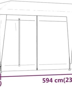 Outdoor Shelter with Mesh Sidewalls and Water-Resistant Canopy 2