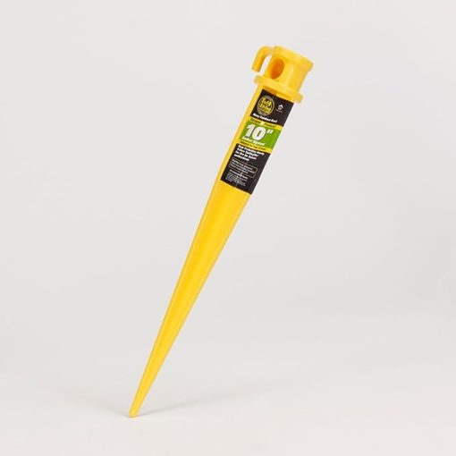 Ground Tech TS-10-6 10 Inch Tuff PVC Anchor Spike Yellow Pack of 6 - Image 2