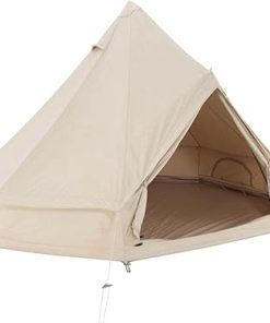 Large Cotton Canvas Bell Tent with Stove Hole for Family Camping