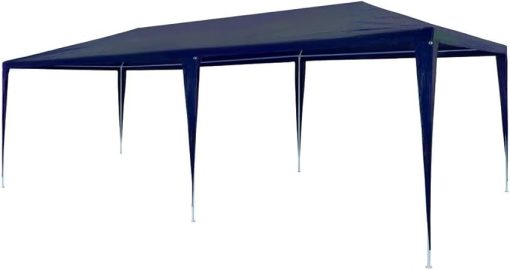 Party Tent 9.8'X19.7' Pe Blue 1Ps 6.6'-Eave Height from The Ground