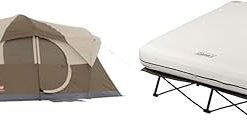 Coleman WeatherMaster 10-Person Tent with Cot and Air Mattress Combo