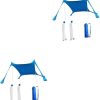 Camping Inflatable Tent 9.8×13 Ft with Canopy and Manual Pump Beige 3