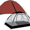 Spacious Mars Red 4 Person Dome Tent Easy Setup for Family Camping 4