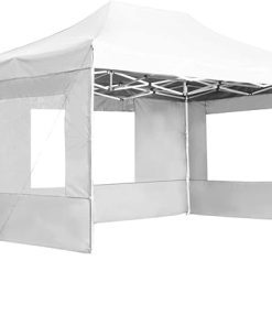 Reliable Outdoor Shelter with Professional Folding Party Tent, Heavy Duty Aluminum Frame, 14.8’x9.8′, Waterproof with Walls, White 2