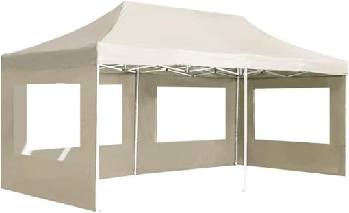 Perfect Outdoor Shelter with Professional Folding Party Tent, Waterproof Aluminum Frame, Easy to Transport, 19.7'x9.8', Cream - Image 2