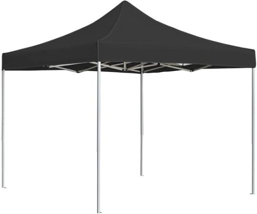 JCSD Provides Shade with Professional Folding Party Tent, Durable Aluminum Frame, Easy to Transport, 9.8' x 9.8', Anthracite