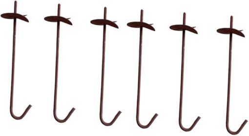 Merryhapy 6pcs Ground Pile Anchors for Greenhouse Gardening Use