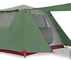 KAZOO 4 Person Waterproof Camping Tent Easy Setup with Sun Shade