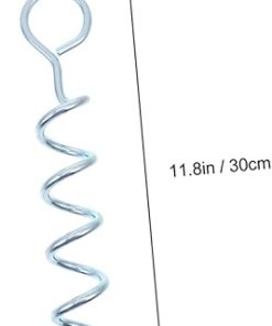 Heavy Duty Spiral Tent Stakes 3Pcs Iron Ground Anchors for Camping 2