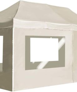 Perfect Outdoor Shelter with Professional Folding Party Tent, Waterproof Aluminum Frame, Easy to Transport, 19.7’x9.8′, Cream
