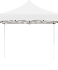 Provide Shade at Events with Folding Party Tent, Waterproof Fabric, Lightweight Aluminum Frame, 9.8’x9.8′, White 2