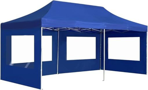 Provides Sunshade and Shelter with Folding Party Tent, Waterproof Design, Heavy Duty Aluminum Frame, 19.7' x 9.8', Blue - Image 2