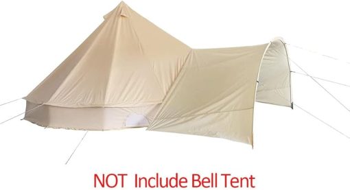 Unistregh Bell Tent Awning Canopy Sunshade Tarp for Camping Travel - Image 2