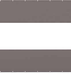 Heavy Duty Outdoor Clear Panel Curtain Waterproof Weather Resistant Gray