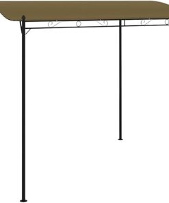 Sunshade Awning 9.8’x7.9′ with Steel Frame and Polyester Canopy for Outdoor Protection, Taupe
