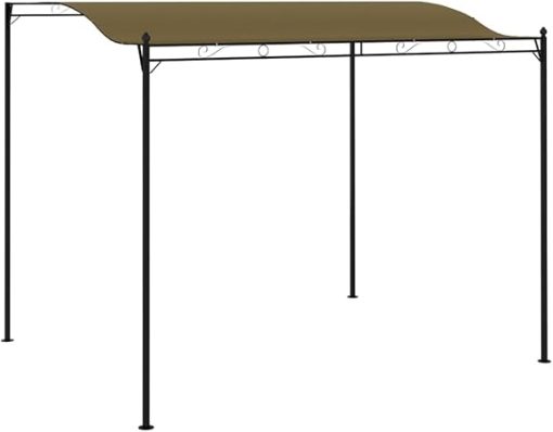 Sunshade Awning 9.8'x7.9' with Steel Frame and Polyester Canopy for Outdoor Protection, Taupe