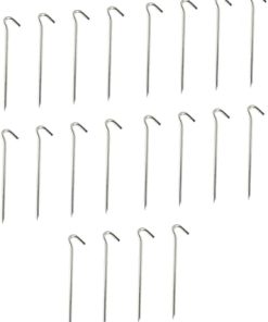 20 Pieces Iron Question Mark Tent Pegs for Camping and Outdoors