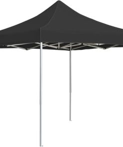 JCSD Outdoor Shelter Solution with Folding Party Tent, 9.8’x9.8′, Waterproof Roof and Heavy Duty Aluminum Frame, Anthracite