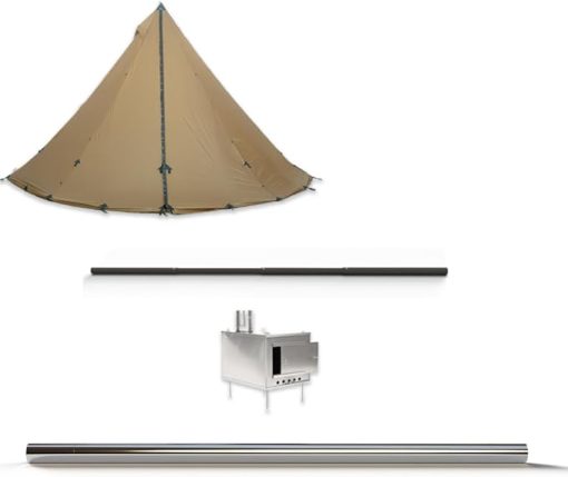 8 Person Hot Tent Bundle with SXL Titanium Stove for Camping