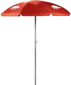 PICNIC TIME NCAA Arkansas Razorbacks Outdoor Canopy Sunshade Beach Umbrella 5.5′ – Small Patio Umbrella – Beach Chair Umbrella
