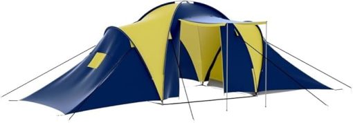 Spacious 9-Person Camping Tent with Compartments and Easy Setup