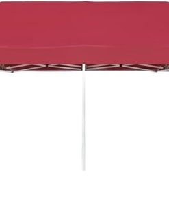 Provides Sunshade Shelter with Professional Folding Party Tent, Durable Aluminum Frame, Waterproof Design, 19.7’x9.8′, Wine Red 2