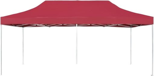 Provides Sunshade Shelter with Professional Folding Party Tent, Durable Aluminum Frame, Waterproof Design, 19.7'x9.8', Wine Red - Image 2