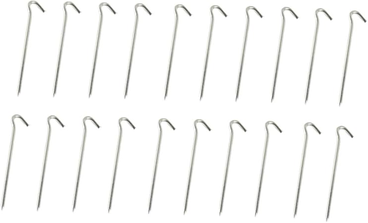 KESYOO 20pcs Iron Nail Spikes Question Mark Tent Pegs for Camping KESYOO 20pcs Iron Nail Spikes Question Mark Tent Pegs for Camping