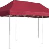 JCSD Outdoor Shelter Solution with Folding Party Tent, 9.8’x9.8′, Waterproof Roof and Heavy Duty Aluminum Frame, Anthracite 3